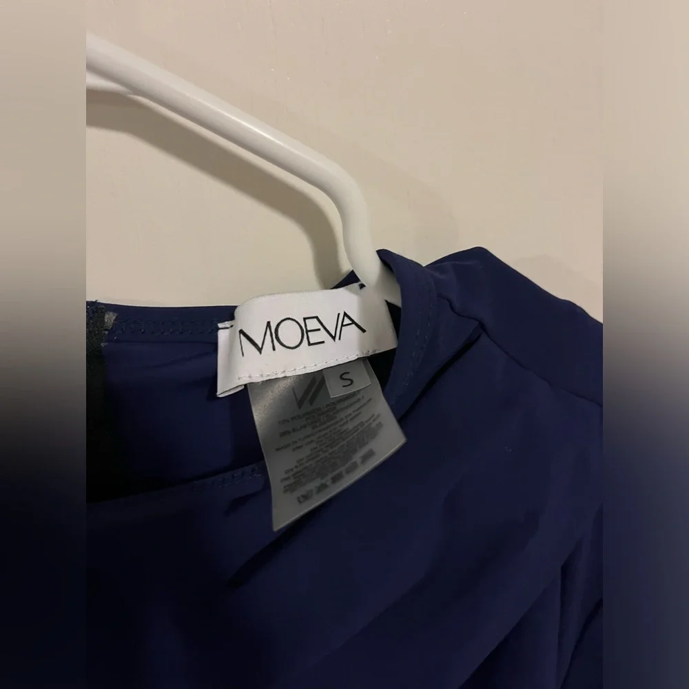 Moeva‎ Womens Blue Modest Top Swimwear Size Small